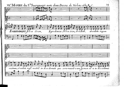 Charpentier - Motet du Saint Sacrement Â« Egredimini filiÃ¦ Sion Â» H.280 - Score