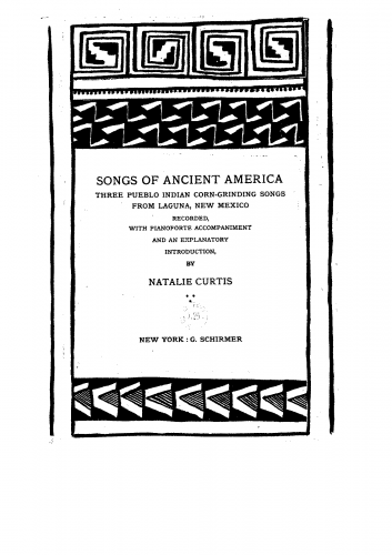 Burlin - Songs of Ancient America - Score