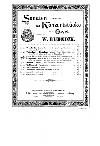 Rudnick - Organ Sonata No. 2 in D major - Score