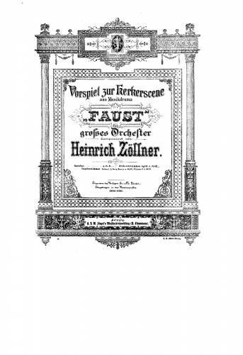Zöllner - Faust, Op. 40 - Vorspiel zur Kerkerscene - Score
