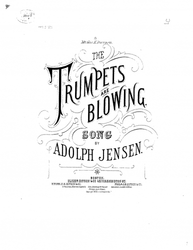 Jensen - 7 Gesänge aus dem spanischen Liederbuche - Vocal Score - 4. The Trumpets are Blowing (Sie blasen zum Abmarsch)