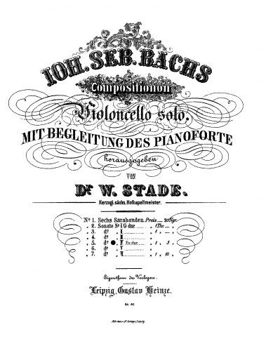 Bach - Cello Suite No. 4 - Complete Work For Viola and Piano (Stade) - Viola Part