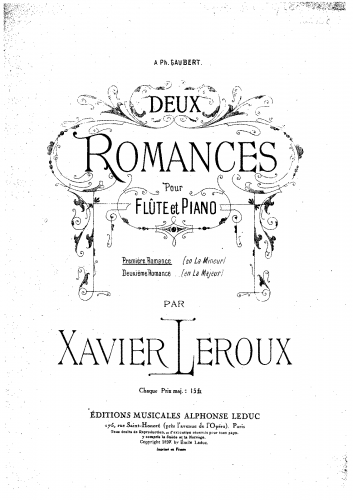 Leroux - Romance No. 1 - Score