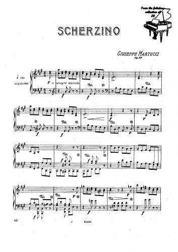 Martucci - Scherzino, Op. 29 - Score