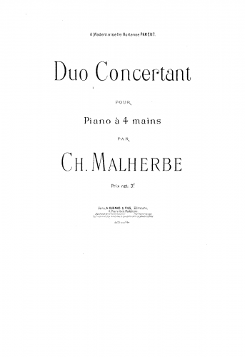 Malherbe - Duo Concertant - Score