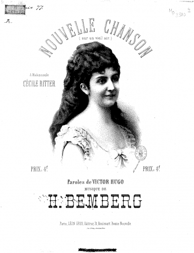 Bemberg - Nouvelle chanson (sur un vieil air) - Score