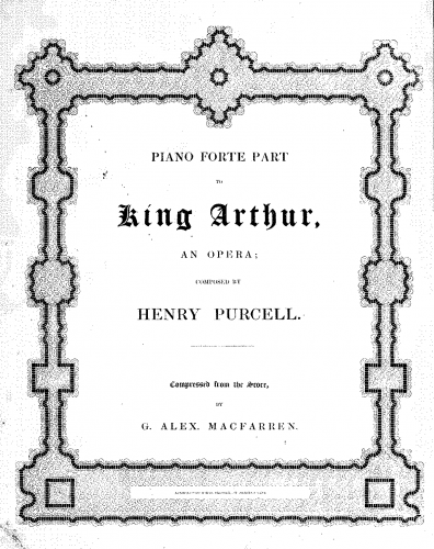 Purcell - King Arthur - Vocal Score - Score