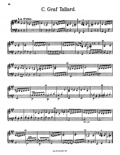 Tallard - Suite for lute - Score