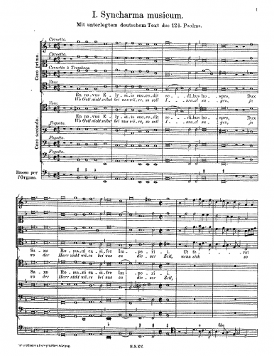 Schütz - Psalm 124 - Score