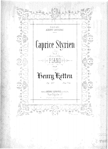 Ketten - Caprice Styrien, Op. 107 - Score