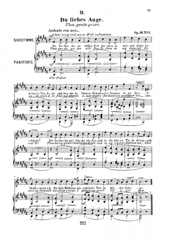 Franz - 6 Gesänge, Op. 16 - Score