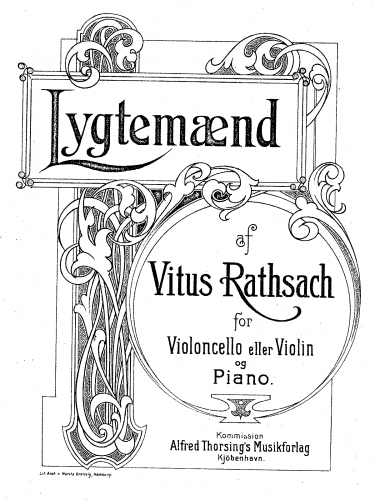 Rathsach - Lygtemaend - Piano score, solo part