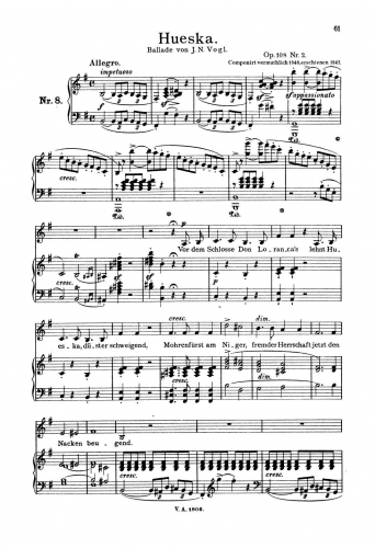 Loewe - 2 Balladen, Op. 108 - No. 2 Hueska 