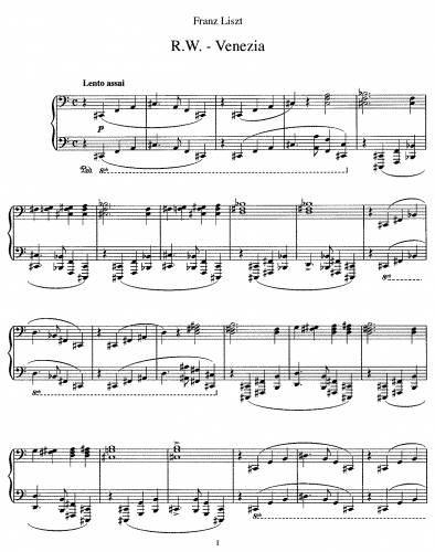 Liszt - R.W. - Venezia - Score