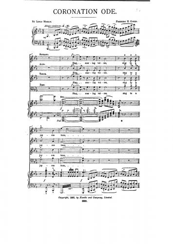 Cowen - Coronation Ode - Score