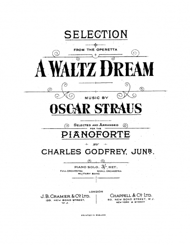Straus - Ein Walzertraum / Rêve de valse - Selections For Piano solo (Godfrey) - Score