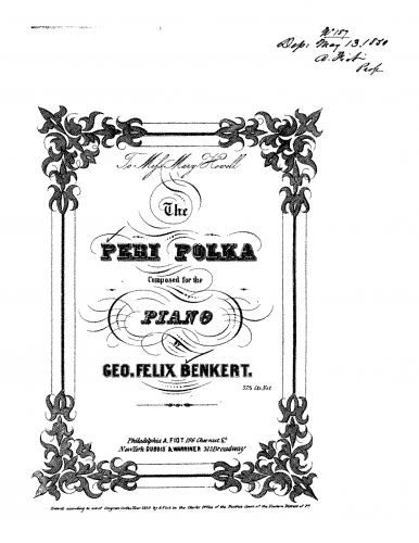 Benkert - Peri - Piano Score - Score