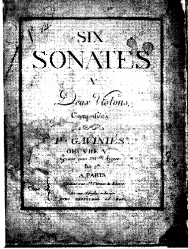 Gaviniès - 6 Sonatas for 2 Violins, Op. 5