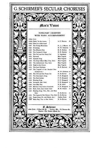 Buck - Bugle Song from Tennyson's "Princess" - Vocal Score - Score