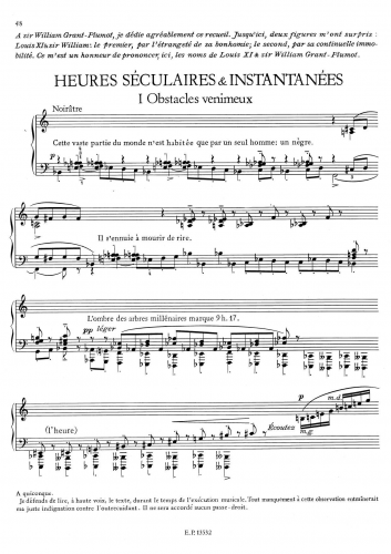 Satie - Heures séculaires et instantanées - Piano Score - Score