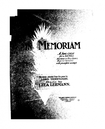 Lehmann - In Memoriam - Score