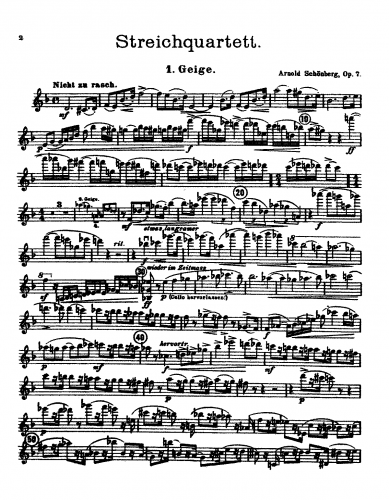 Schoenberg - String Quartet No. 1, Op. 7