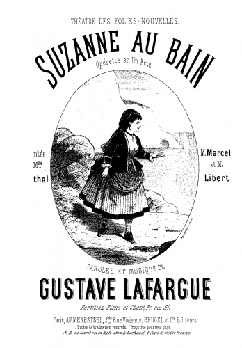 Lafargue - Suzanne au bain - Vocal Score - Score