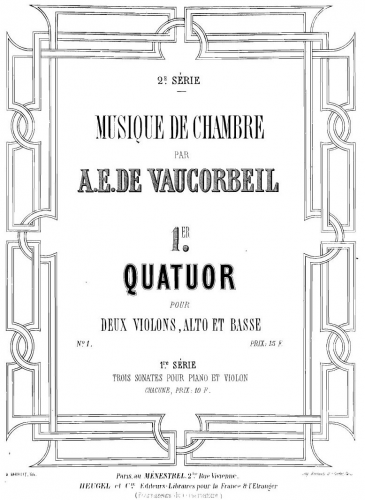 Vaucorbeil - String Quartet No. 1
