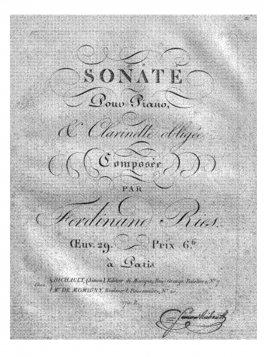 Ries - Clarinet Sonata
