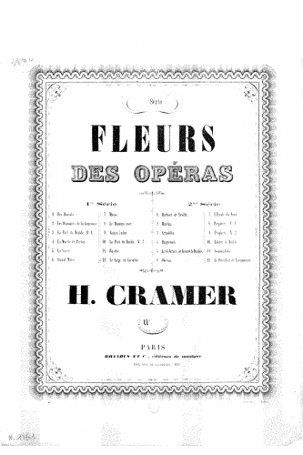 Cramer - Mélange sur 'Fra Diavolo' - Score