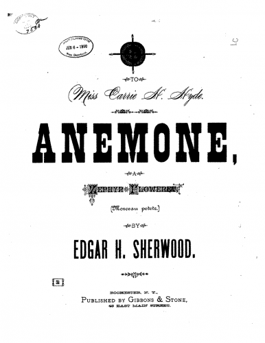 Sherwood - Anemone - Score