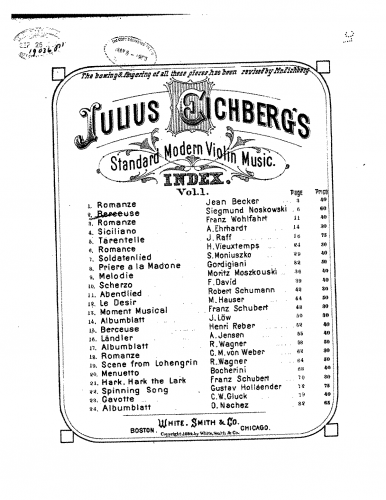 Noskowski - Ko?ysanka, Op. 11 - Score