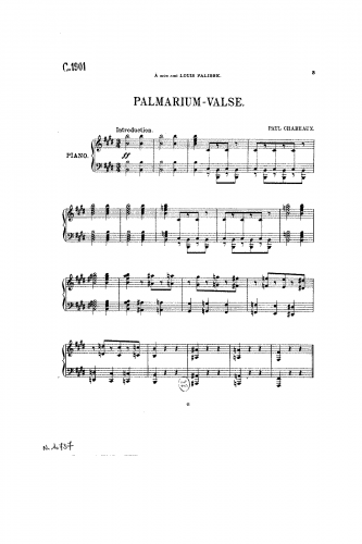 Chabeaux - Palmarium-valse - Score