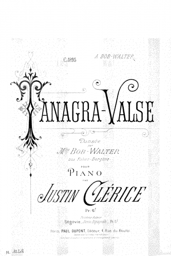 Clérice - Tanagra-valse - Score