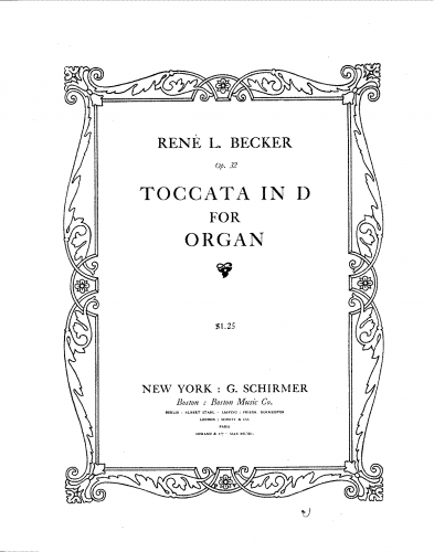Becker - Toccata - Score