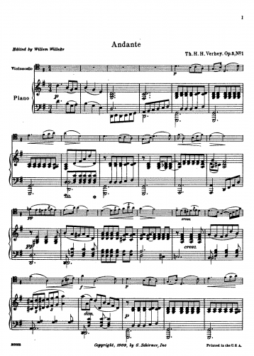 Verhey - 3 Phantasiestücke - Piano Score