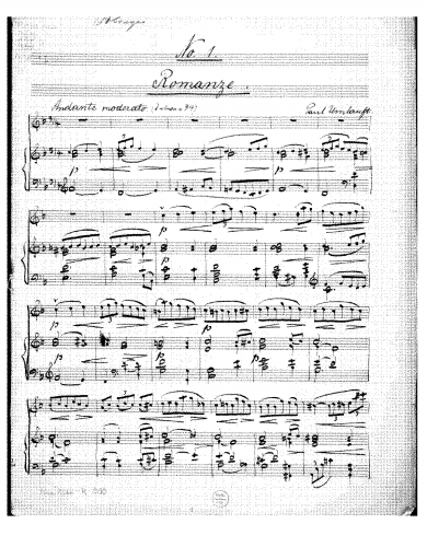 Umlauft - Romance and Scherzo - Piano Score and Violin Part
