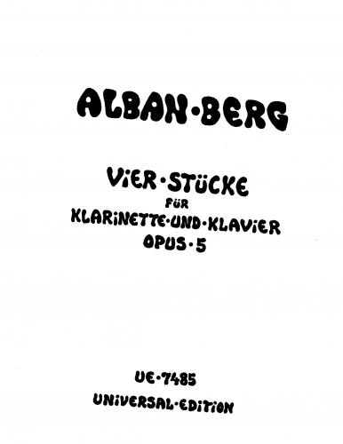 Berg - 4 Stücke, Op. 5 - Score