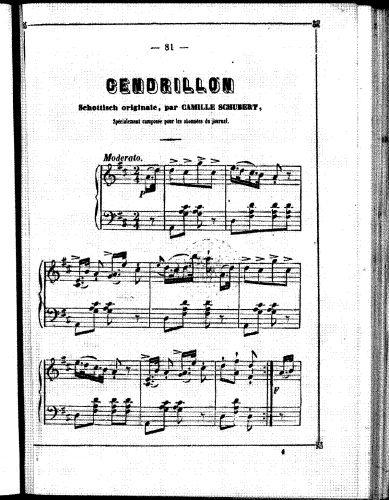 Schubert - Cendrillon - Score