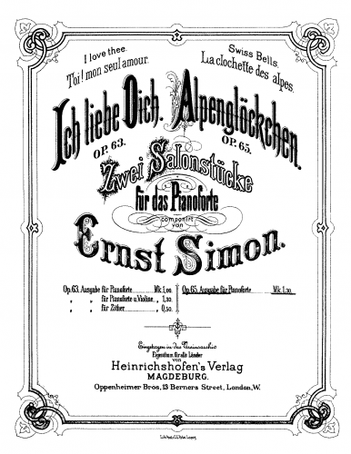 Simon - Alpenglöckchen - Score