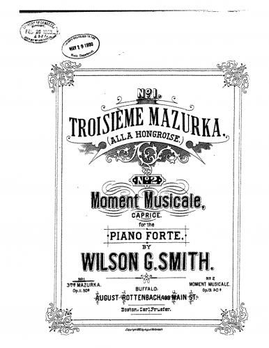 Smith - Mazurka No. 3 - Piano Score - Score