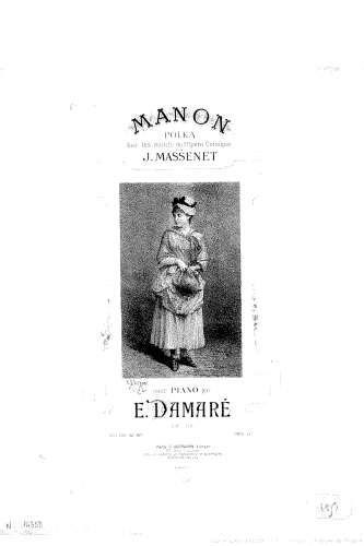 Damaré - Manon — Polka sur les motifs de l'opéra comique de J. Massenet - Score