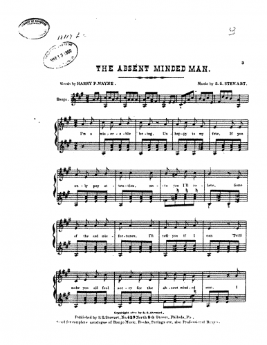 Stewart - The Absent Minded Man - Score