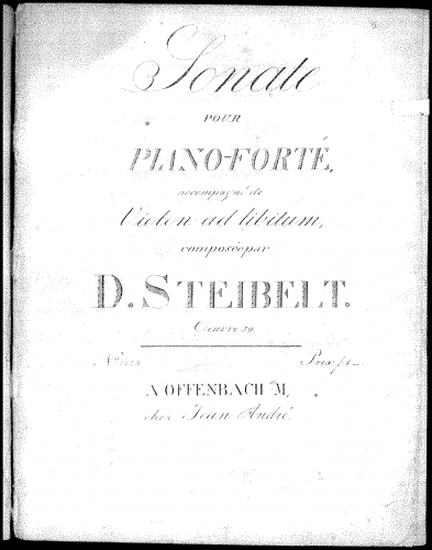 Steibelt - Piano Sonata - Piano Score