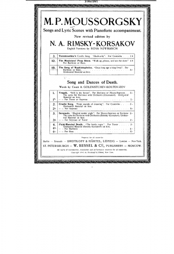 Mussorgsky - Mephistopheless Song in Auerbachs Cellar - Score