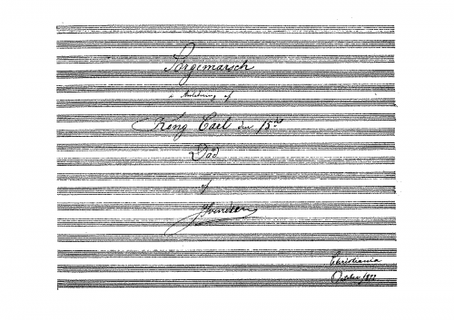 Svendsen - Sørgemarsj for Kong Carl, Op. 10 - Score