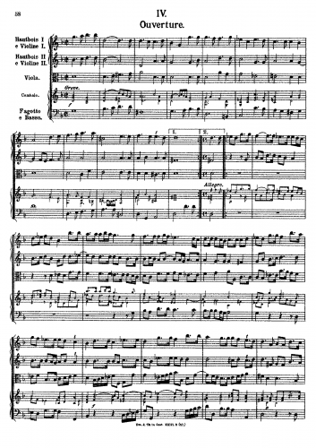 Fux - Overture in G minor, K.355 - Score