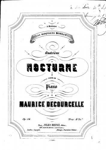 Decourcelle - 4e Nocturne, Op. 34 - Complete piece