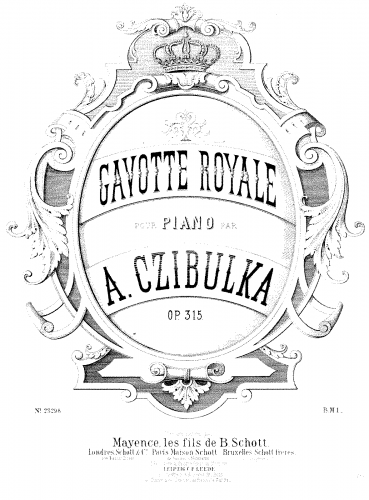 Czibulka - Gavotte Royale Op. 315 - Score