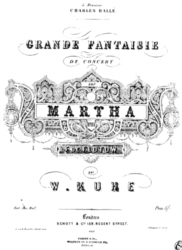 Kuhe - Grande Fantaisie de concert sur Martha de Flotow - Score